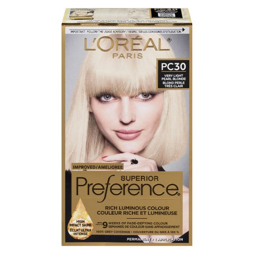 Picture of LOREAL PREFERENCE HAIR COLOUR - VERY LIGHT PEARL BLONDE PC30               