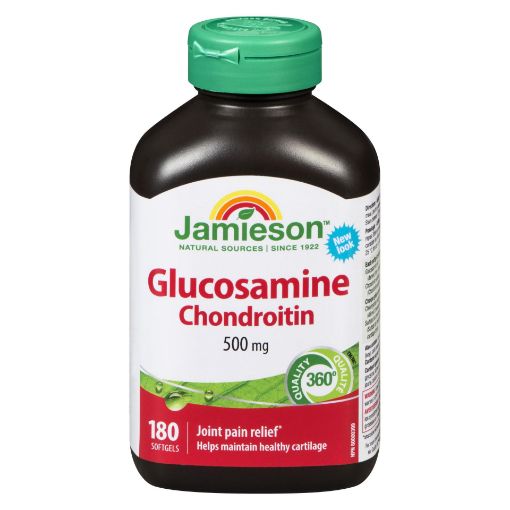 Picture of JAMIESON GLUCOSAMINE/CHONDROITIN SULFATE 500MG  CAPSULE 180S