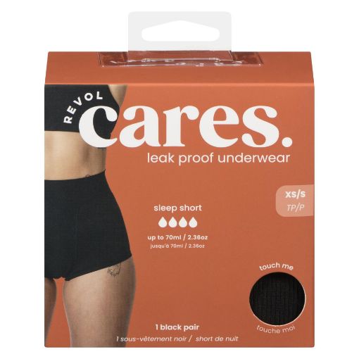 Picture of REVOL CARES ESSENTIALS SLEEP SHORT BLACK EXTRA SMALL/SMALL