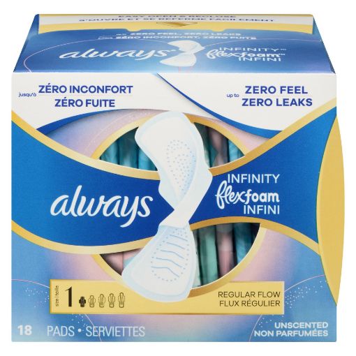 Picture of ALWAYS INFINITY PAD - SZ 1 REGULAR FLOW - UNSCENTED 1X 18S
