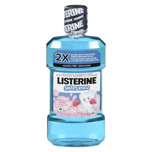 Picture of LISTERINE SMART RINSE MOUTHWASH - BUBBLEGUM 500ML                          