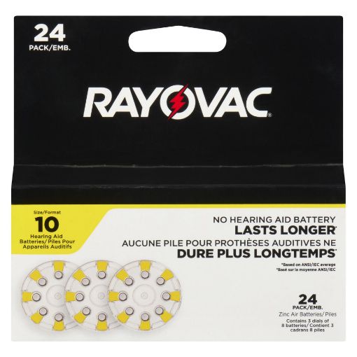 Picture of RAYOVAC HEARING AID BATTERIES - SIZE 10 24S