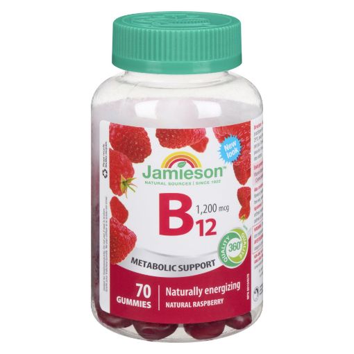 Picture of JAMIESON B12 GUMMY 1200MCG - RASPBERRY FLAVOUR 70S
