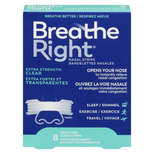 Picture of BREATHE RIGHT EXTRA CLEAR - NIGHTLY SLEEP 8S