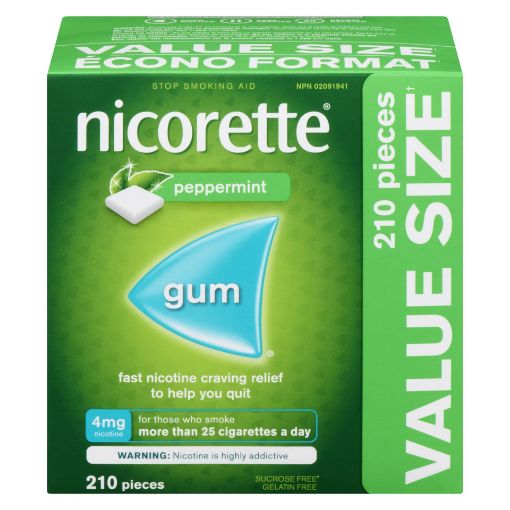 Picture of NICORETTE GUM - MINT 4MG 210S
