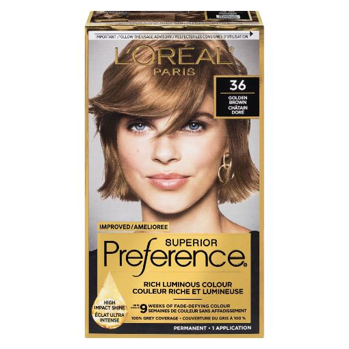 Picture of LOREAL PREFERENCE HAIR COLOUR - GOLDEN BROWN #36                           