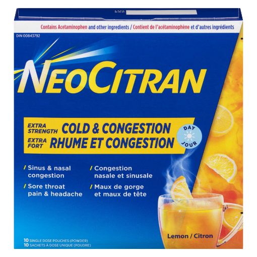 Picture of NEO CITRAN COLD and CONGESTION EXTRA STRENGTH - LEMON - NON-DROWSY 10S