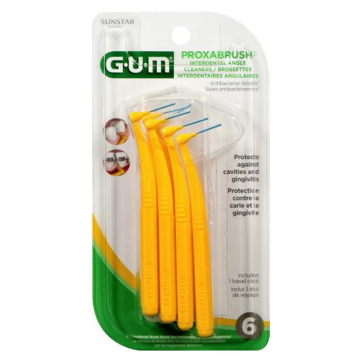 Picture of GUM PROXABRUSH INTERDENTAL CLEANERS - ANGLED 6S