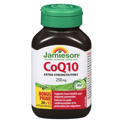 Picture of JAMIESON COQ10 - BONUS 250MG 30+15S                                        