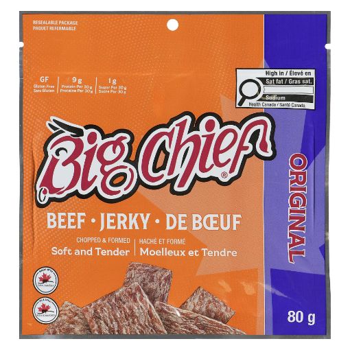 Picture of BIG CHIEF BEEF JERKY - ORIGINAL 80GR  