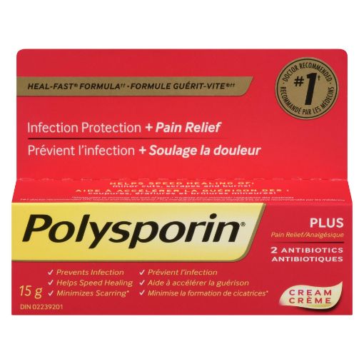 Picture of POLYSPORIN PLUS PAIN RELIEF CREAM 15GR                                     