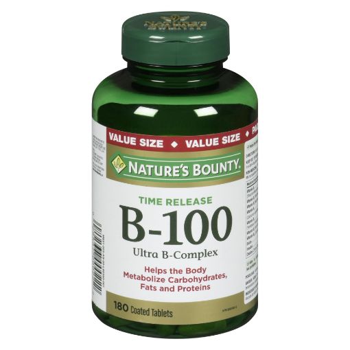 Picture of NATURES BOUNTY VITAMIN B-100 - COMPLEX TIME RELEASE 180S                   
